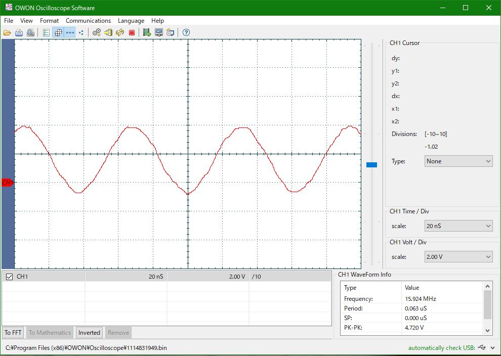 Wave Form of Si5351 with LPF